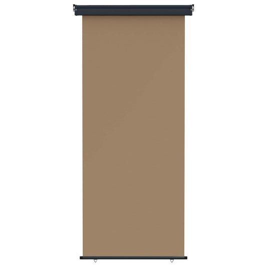 Balcony Side Awning 80 x 250 cm 100% polyester iron steel Taupe
