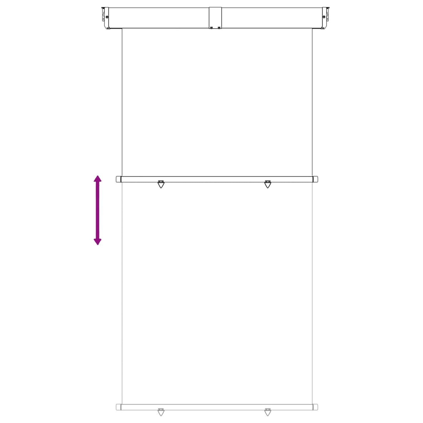 Balcony Side Awning 160 x 250 cm 100% polyester iron steel