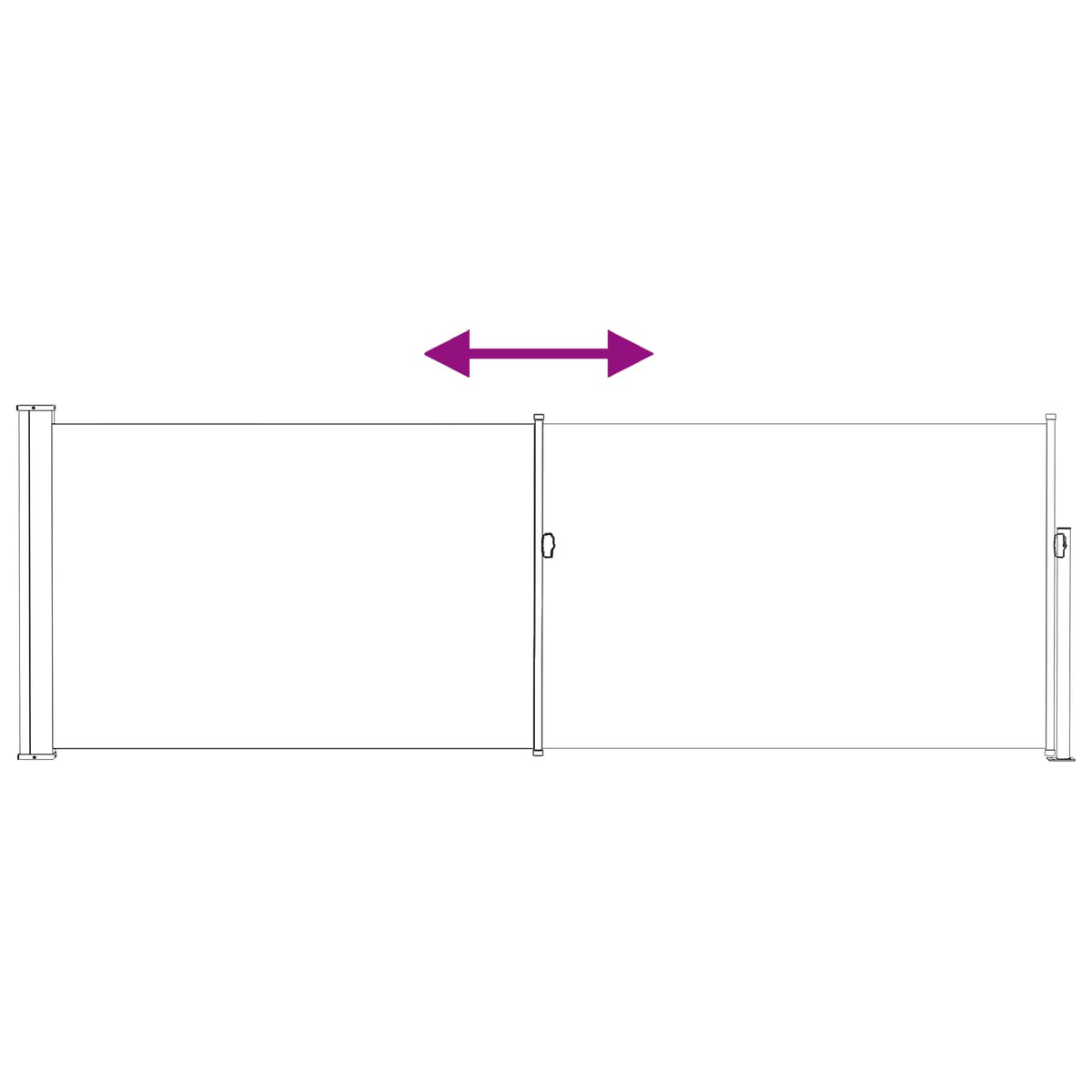 Retractable Side Awning Rectangular 300 x 100 cm Polyester