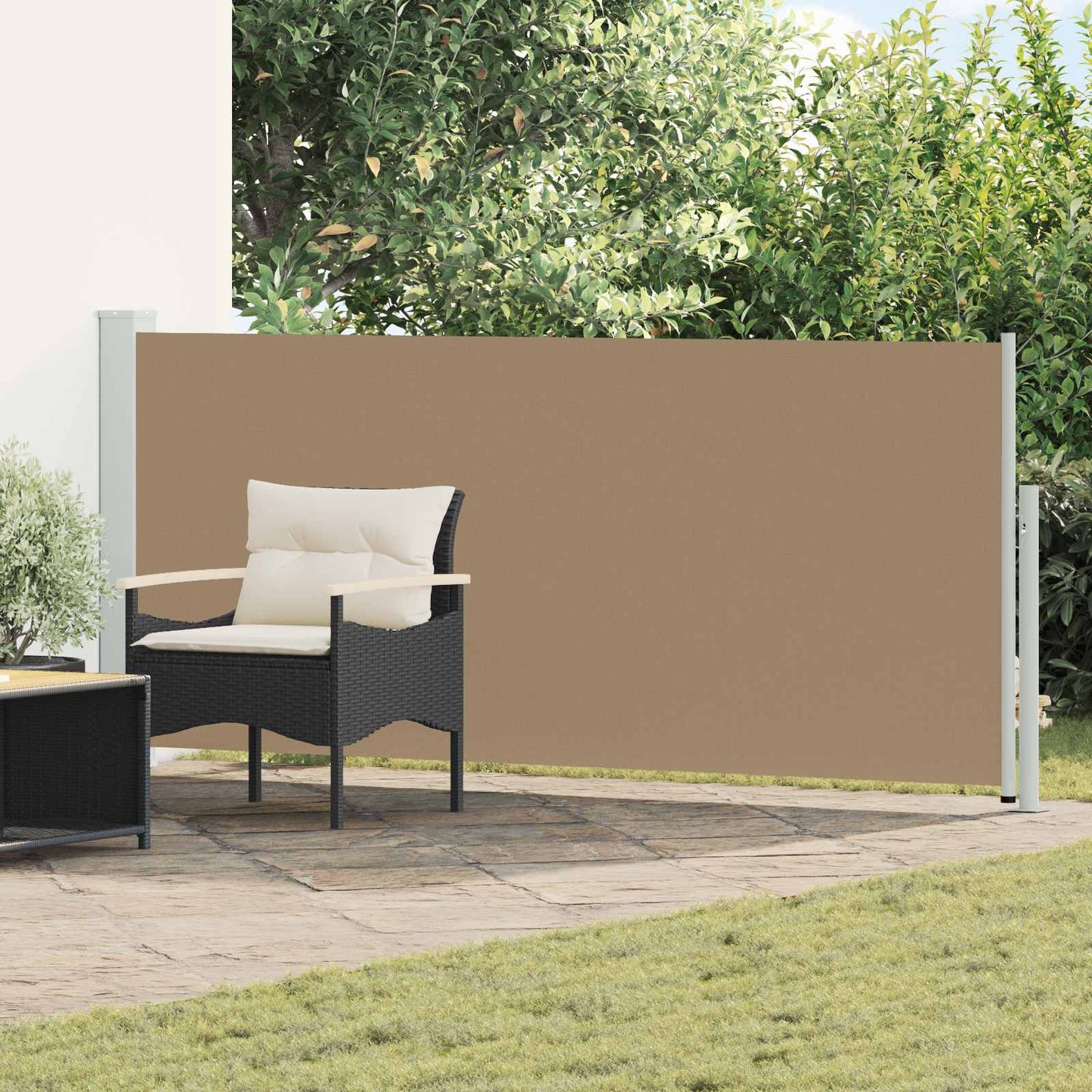 Retractable Side Awning 117 x 500 cm Polyester Rectangular