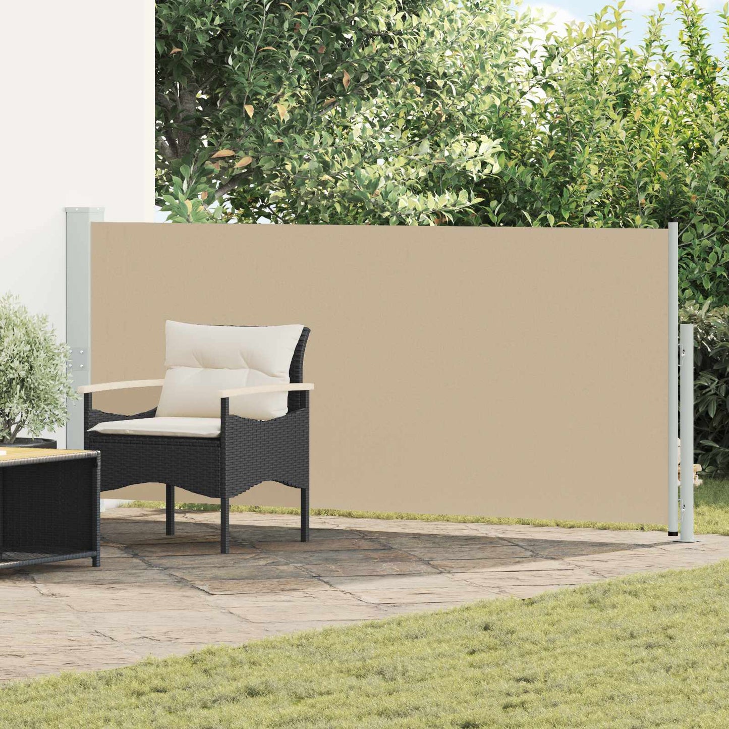 Retractable Side Awning 117 x 600 cm Polyester Rectangular