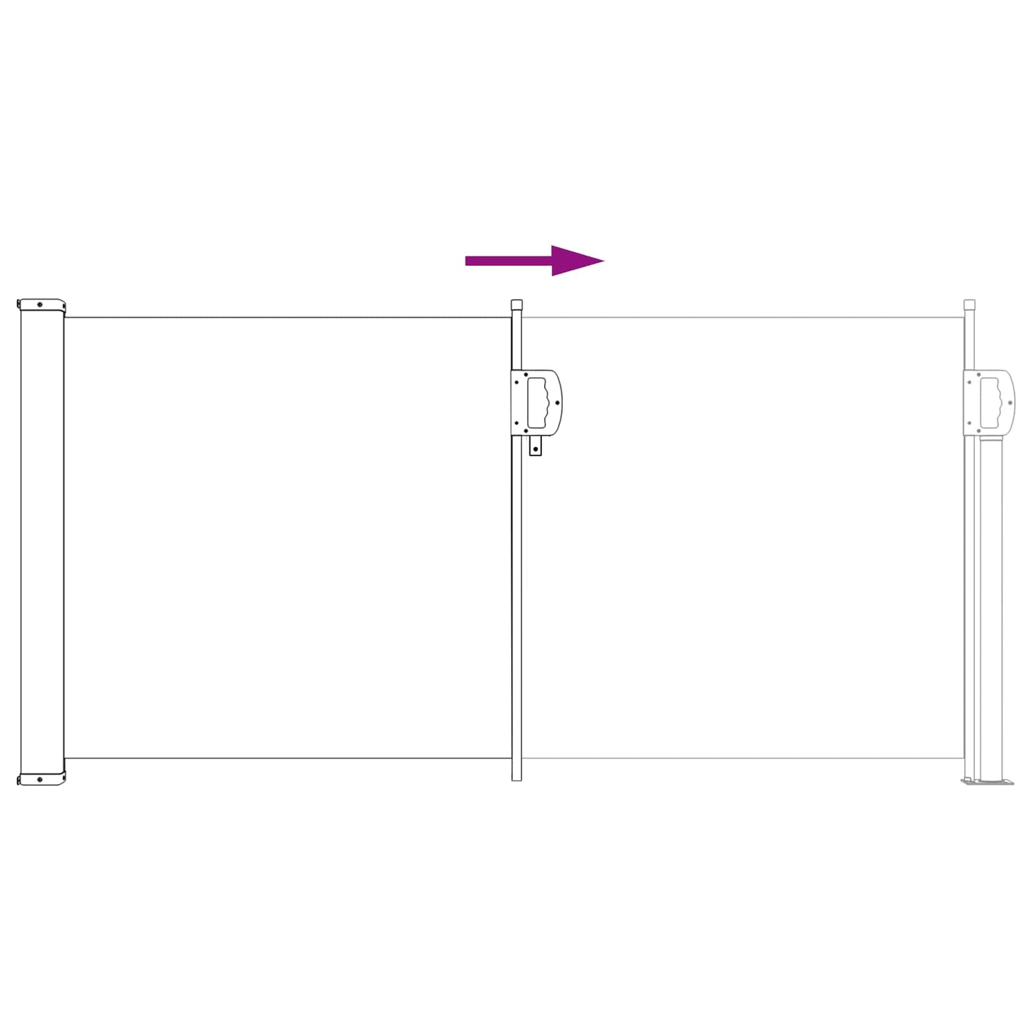 Retractable Side Awning Sand 300 x 100 cm Polyester