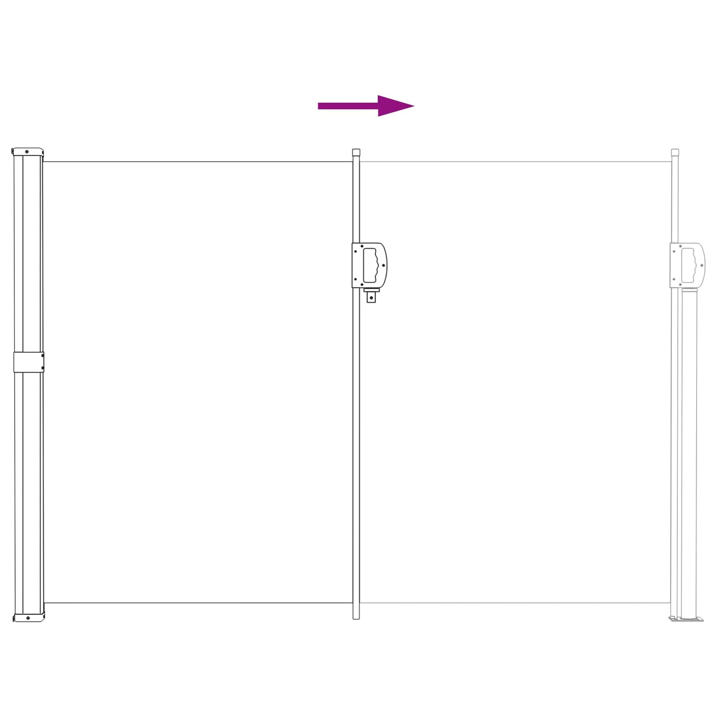 Retractable Side Awning Sand 300 x 160 cm Polyester