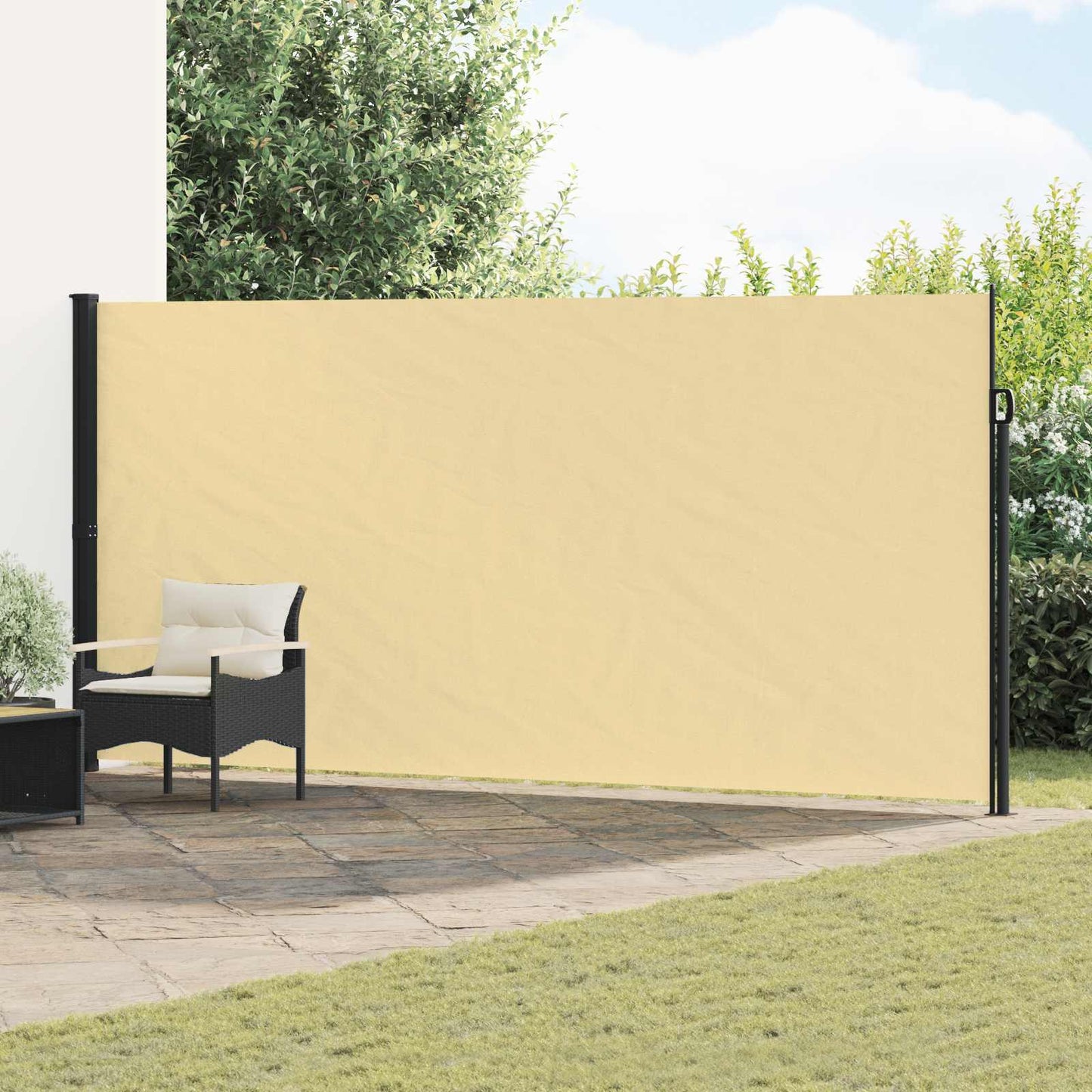 Retractable Side Awning Sand 500 x 180 cm Polyester