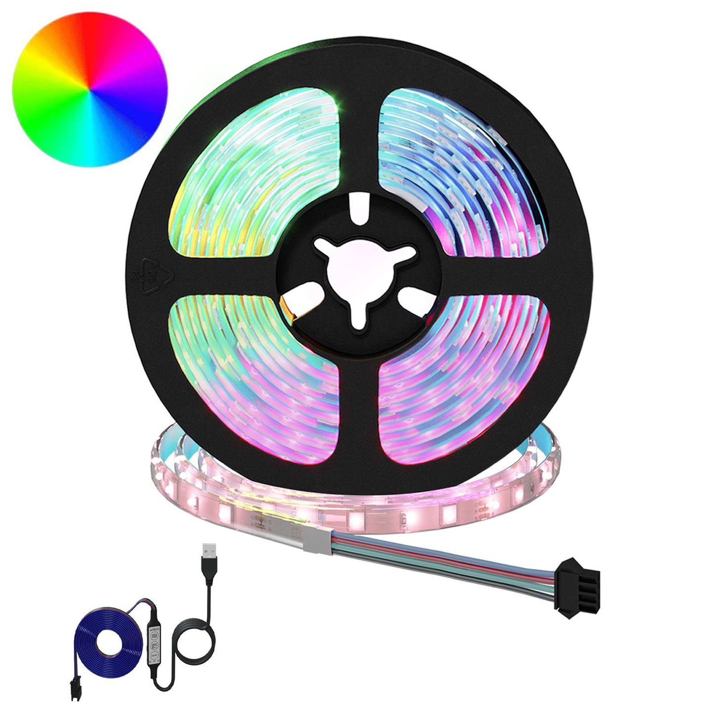 LED Strip 2 pcs Black and Transparent 2500 mm