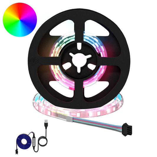 LED Strip 12 pcs Black and Transparent Copper and Plastic