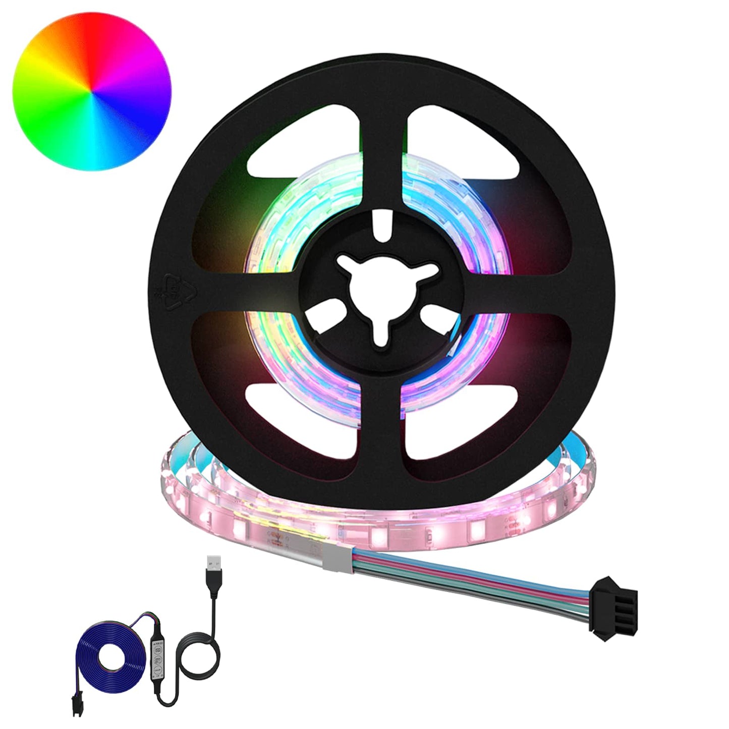 LED Strip 12 pcs Black and Transparent 40 x 0.8 x 0.3 cm