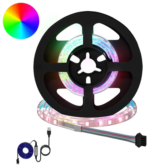 LED Strip 12 pcs Black and Transparent Copper and Plastic