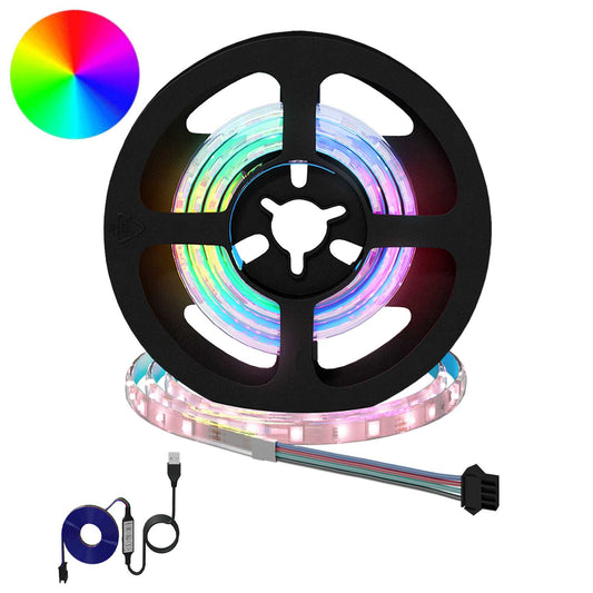 LED Strip 12 pcs Black and Transparent Copper and Plastic