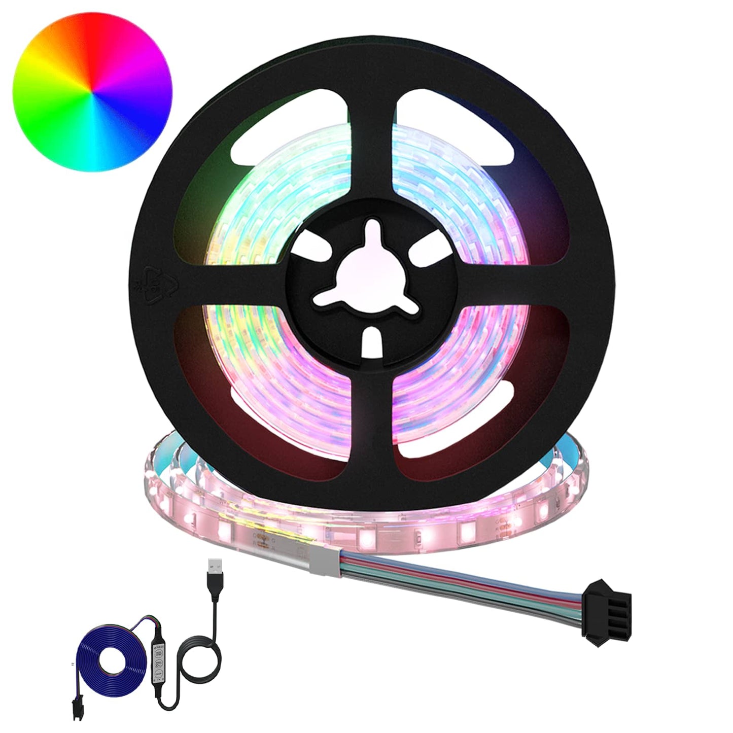 LED Strip 12 pcs Black and Transparent 1200 mm