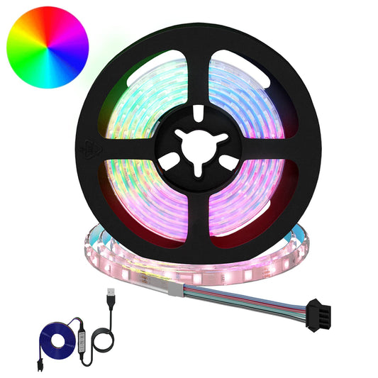 LED Strip 2 pcs Black and Transparent 1300 mm