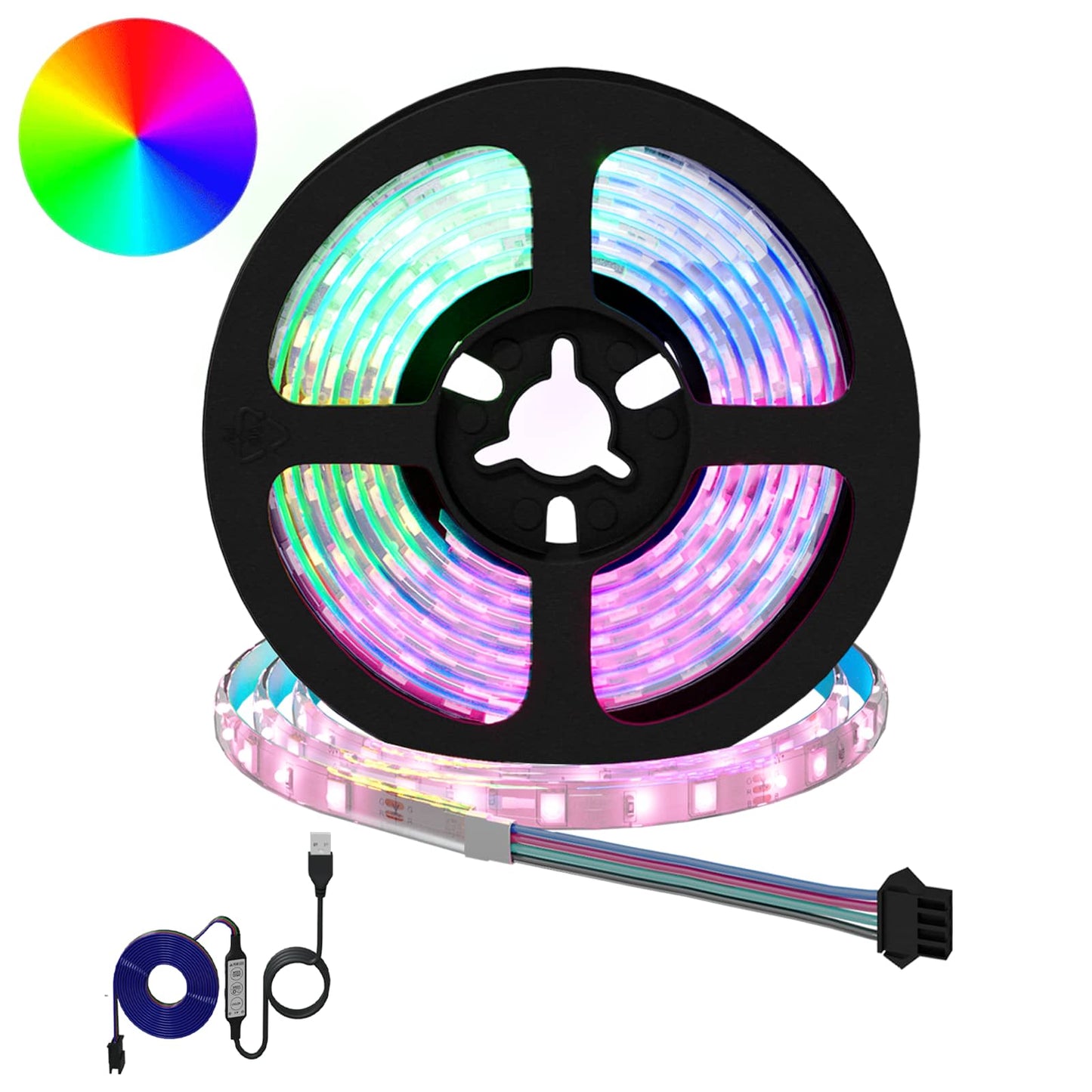 LED Strip 2 pcs Black and Transparent 1700 mm