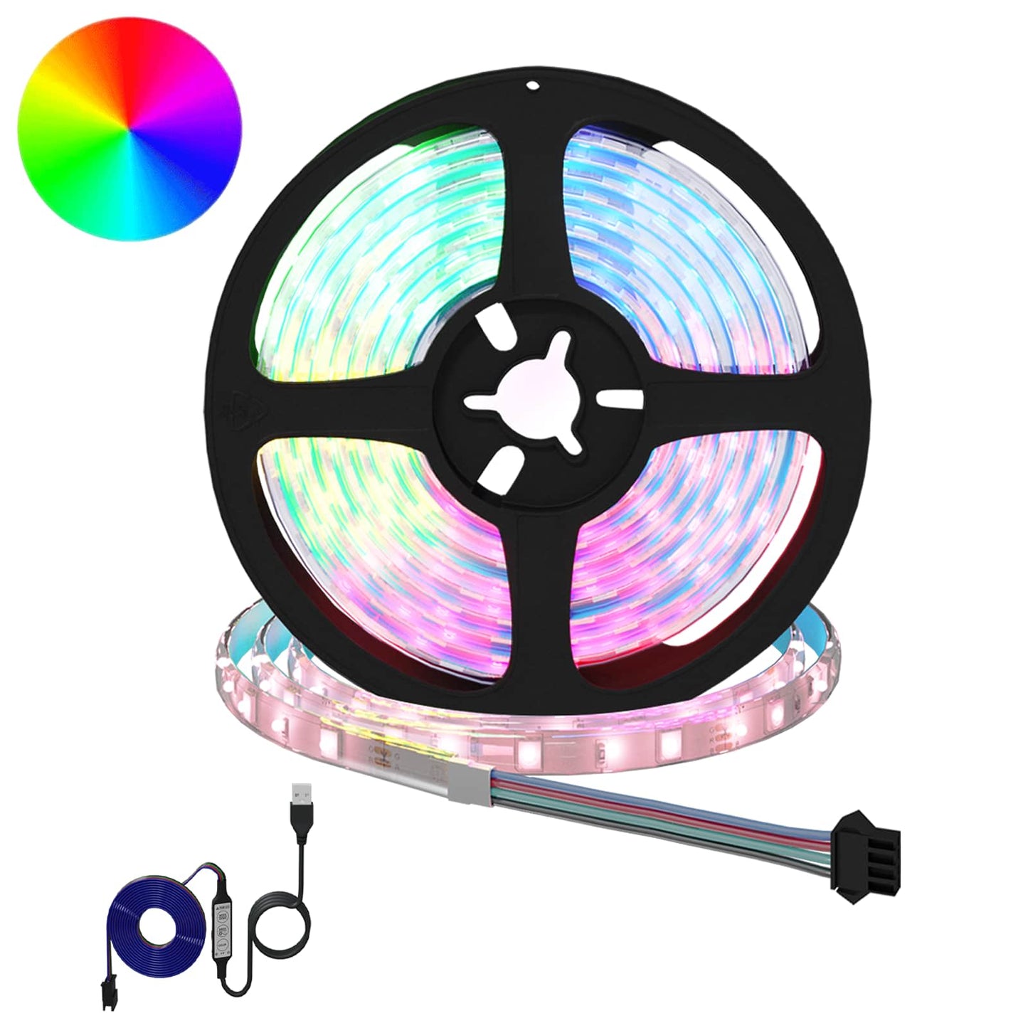 LED Strip 2 pcs Black and Transparent 210 x 0.8 x 0.3 cm