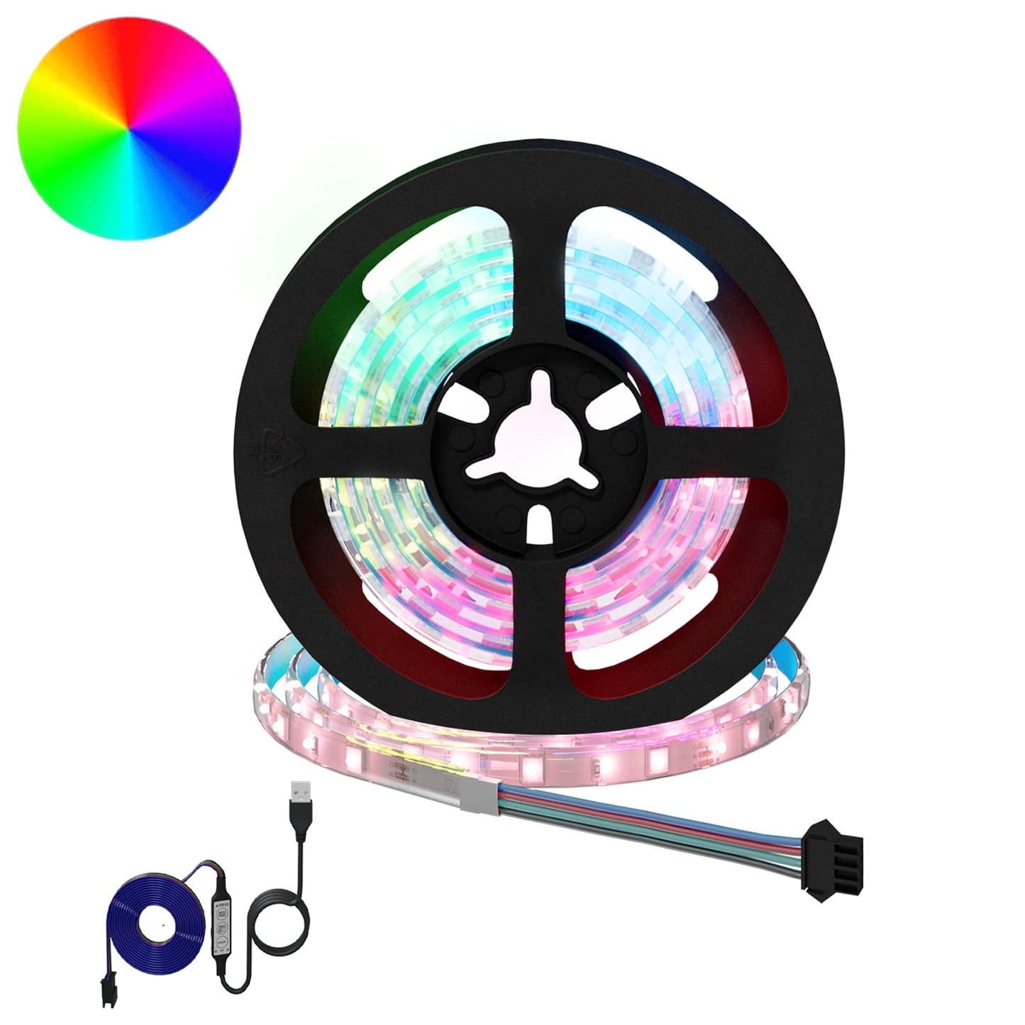 LED Strip 12 pcs Black and Transparent 1000 mm