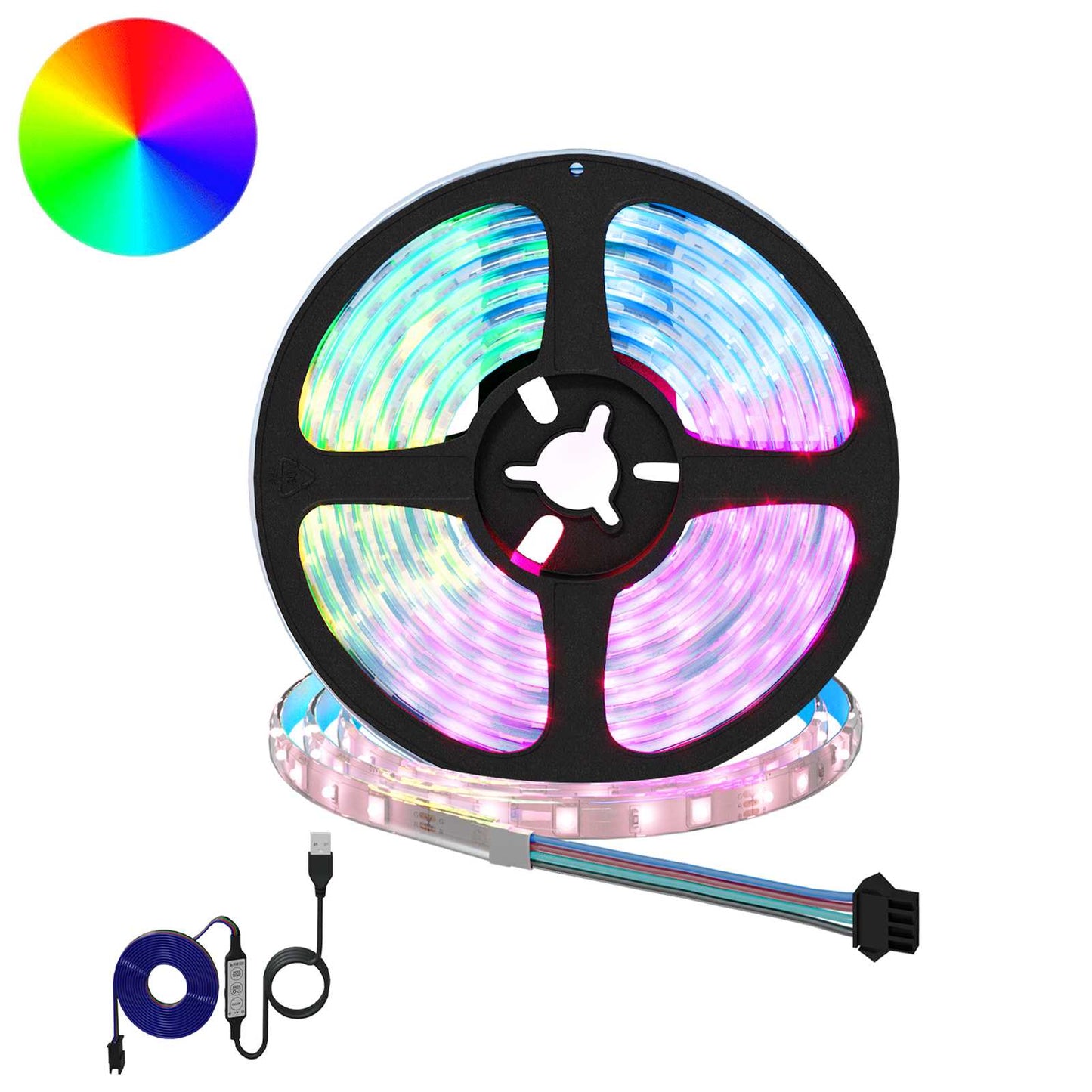 LED Strip 2 pcs Black and Transparent 3000 mm
