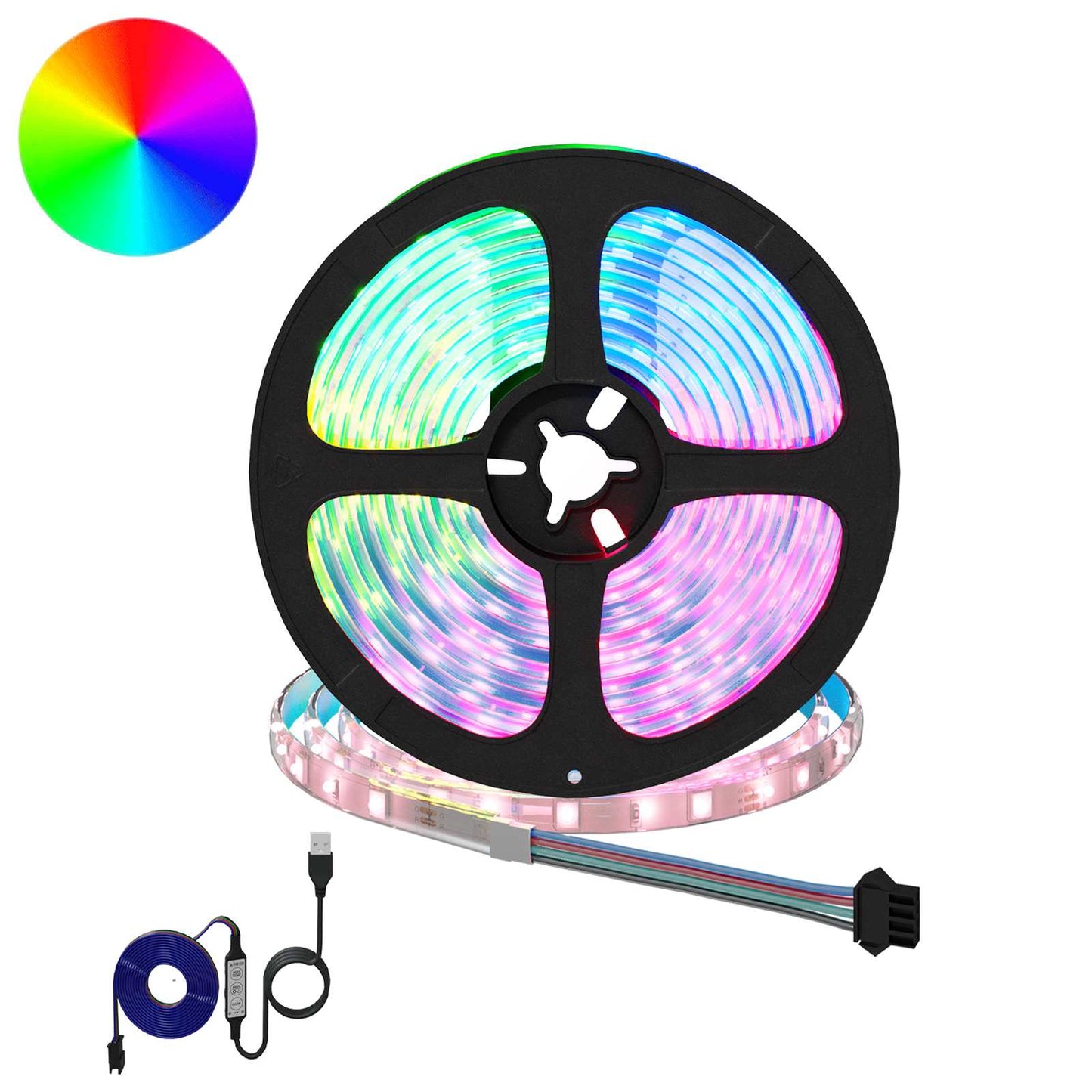 LED Strip 12 pcs Black and Transparent 4700 mm