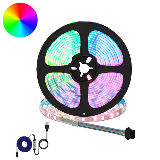 LED Strip 12 pcs Black and Transparent Copper and Plastic