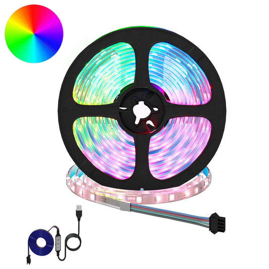 LED Strip 12 pcs Black and Transparent Copper and Plastic