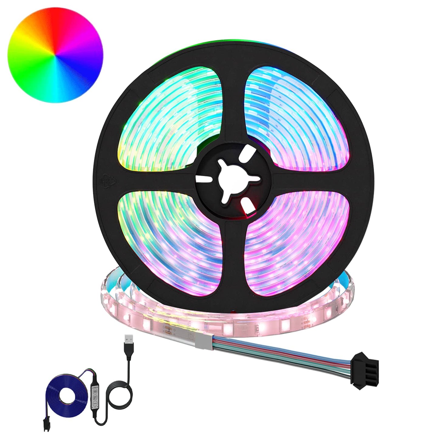 LED Strip 12 pcs Black and Transparent 5500 mm