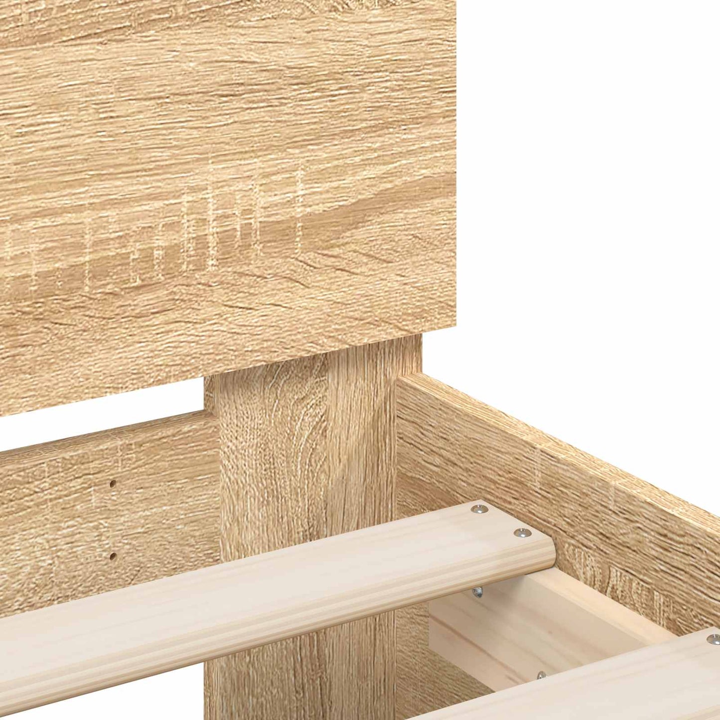 Bed Frame with LED Sonoma Oak 80 x 200 cm Engineered Wood