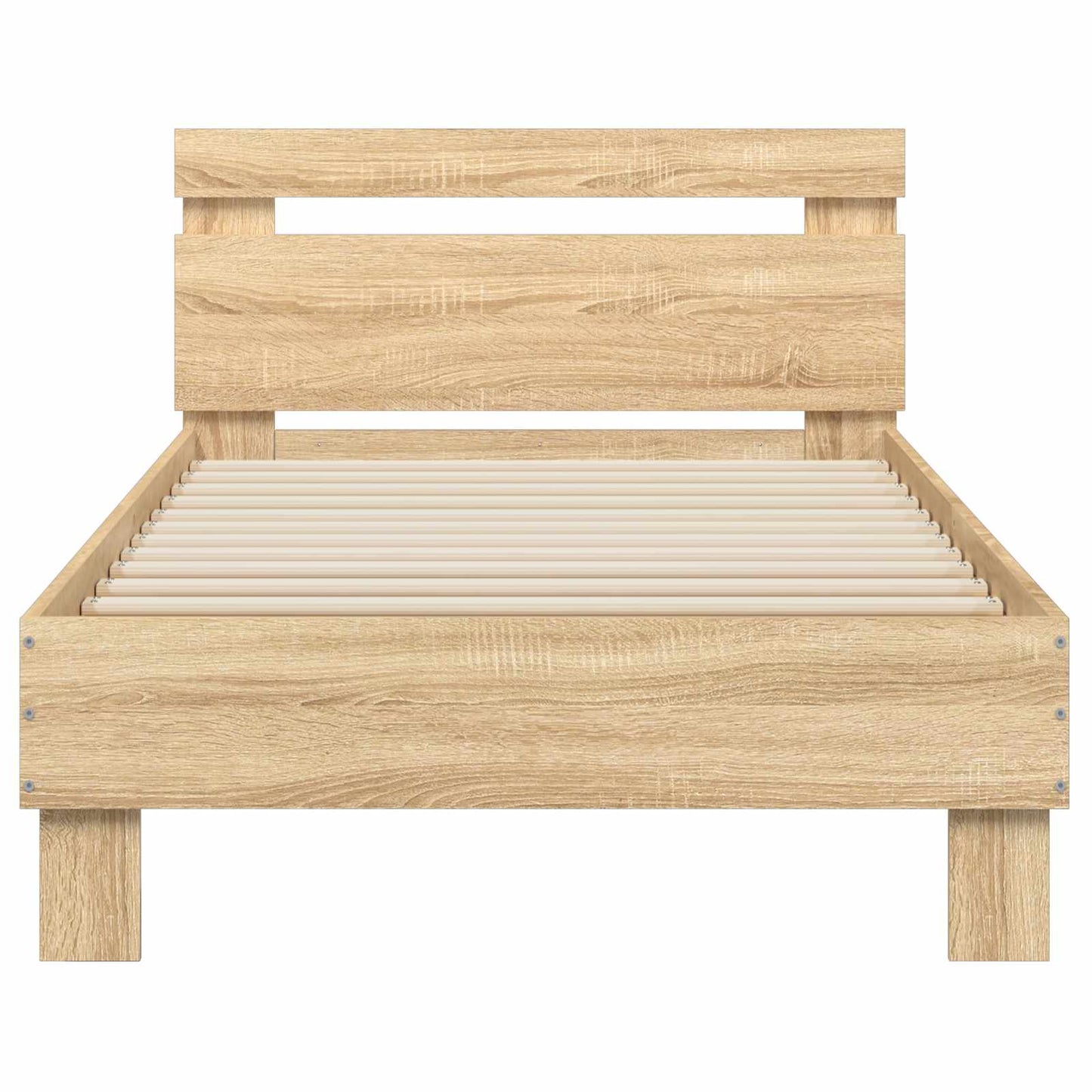 Bed Frame with LED Sonoma Oak 80 x 200 cm Engineered Wood