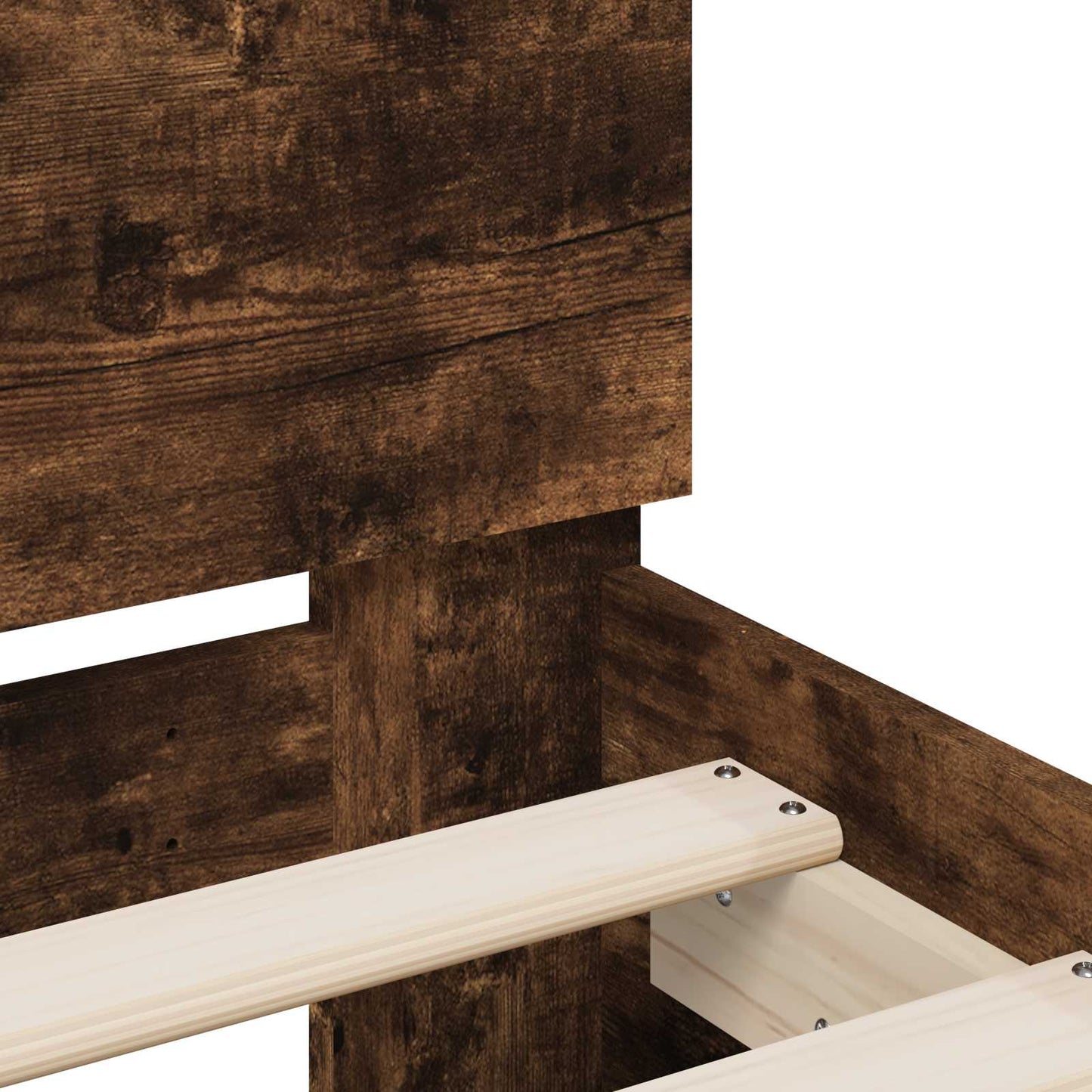 Bed Frame with LED Smoked Oak 80 x 200 cm Engineered Wood