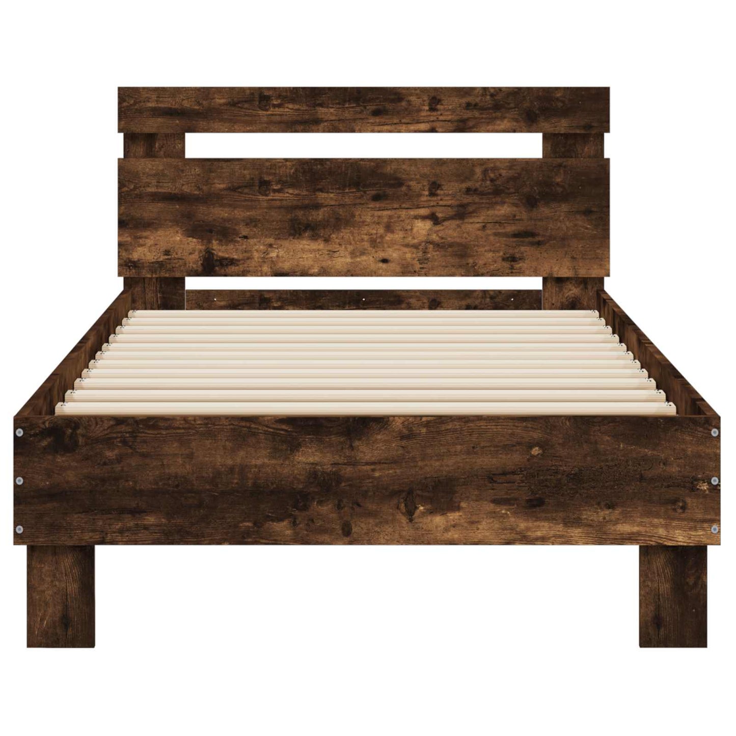Bed Frame with LED Smoked Oak 80 x 200 cm Engineered Wood