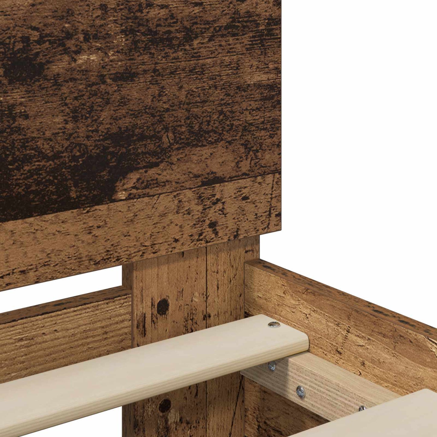 Bed Frame with LED Old Wood 80 x 200 cm Engineered Wood
