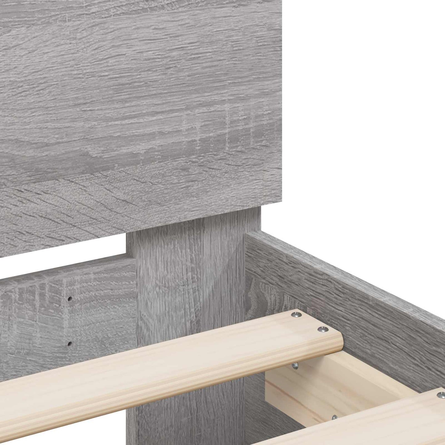 Bed Frame with LED Grey Sonoma 80 x 200 cm Engineered Wood