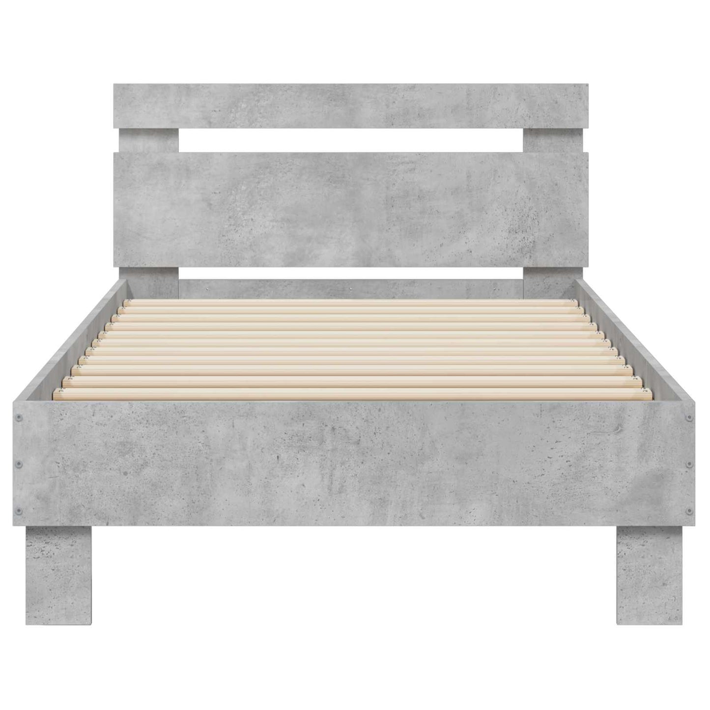 Bed Frame with LED Concrete Grey 80 x 200 cm Engineered Wood