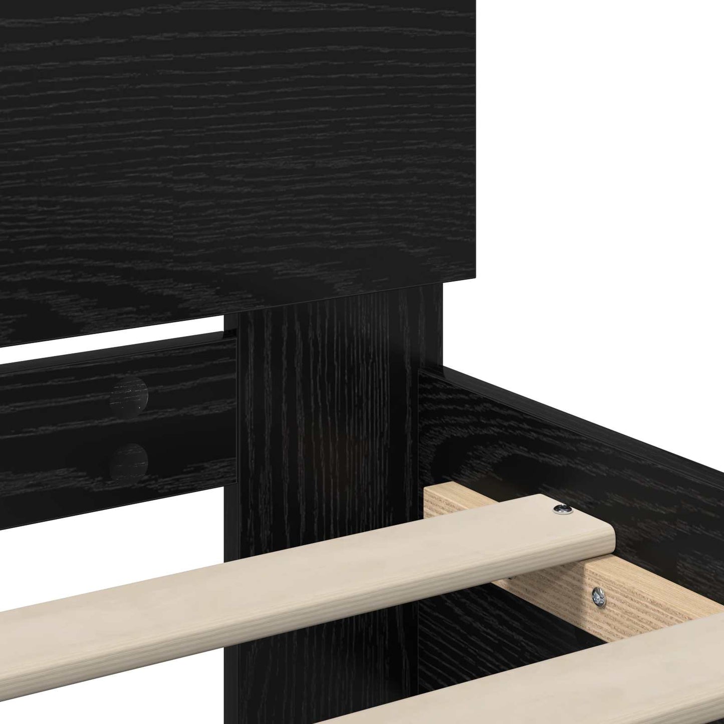 Bed Frame with LED Black Oak 80 x 200 cm Engineered Wood