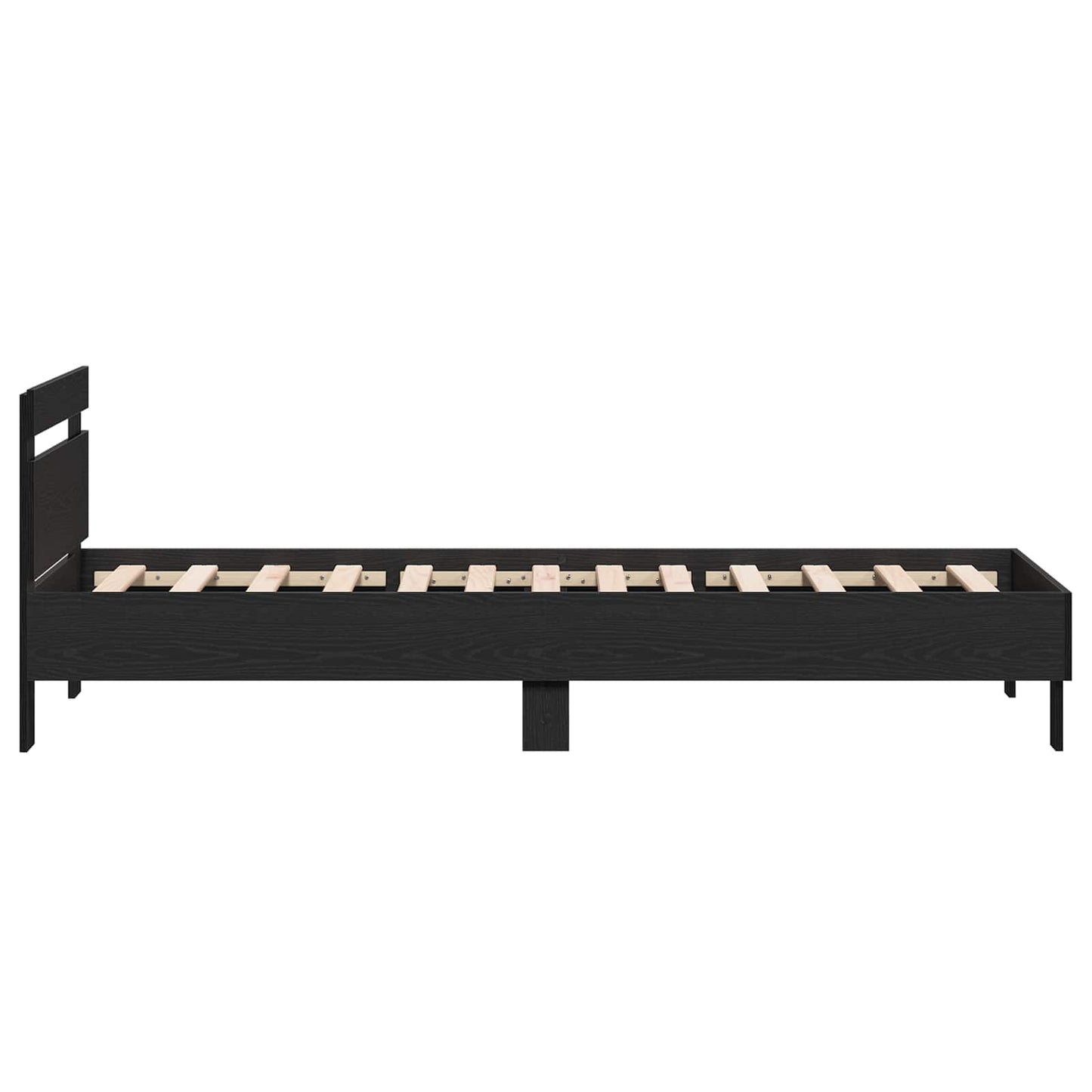Bed Frame with Headboard Black Oak 80 x 200 cm Engineered Wood