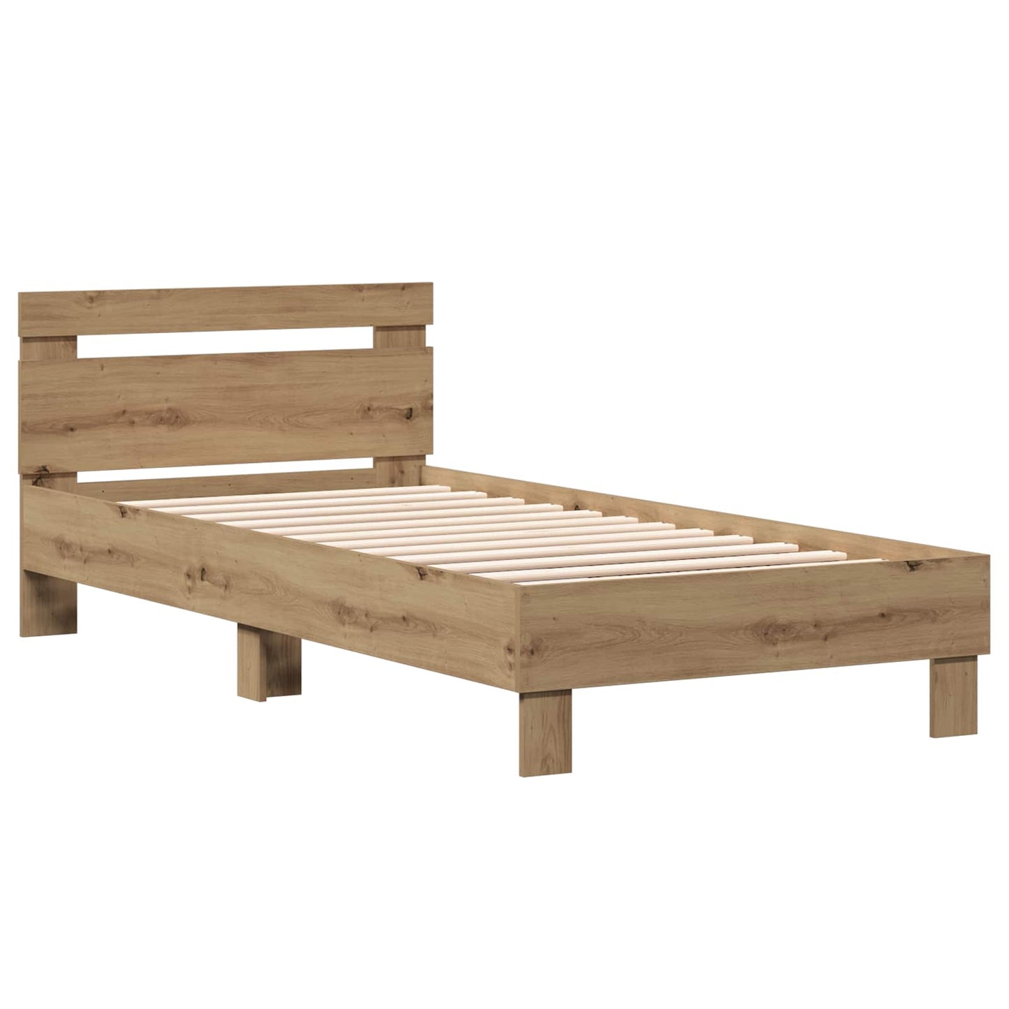 Bed Frame with Headboard Artisan Oak 80 x 200 cm