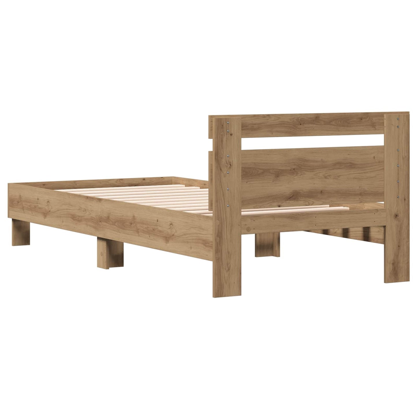 Bed Frame with Headboard Artisan Oak 80 x 200 cm