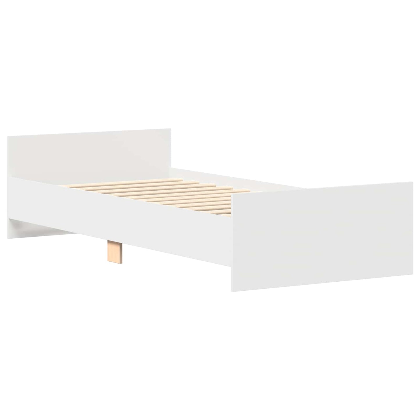 Bed Frame with Headboard White 80 x 200 cm Engineered Wood