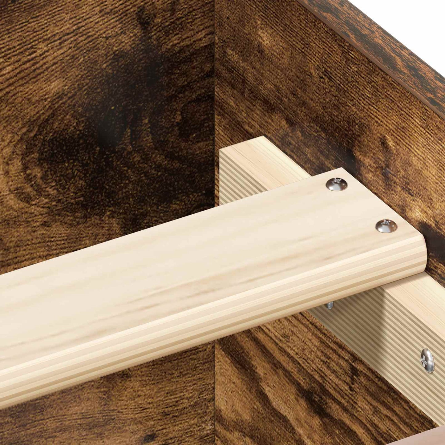 Bed Frame with Headboard Smoked Oak 80 x 200 cm Engineered Wood