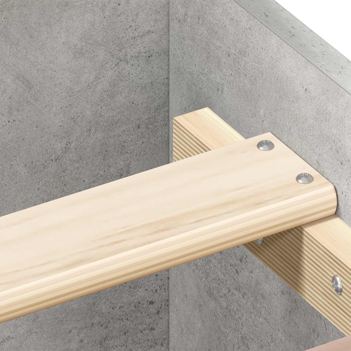 Bed Frame with Headboard Concrete Grey 80 x 200 cm