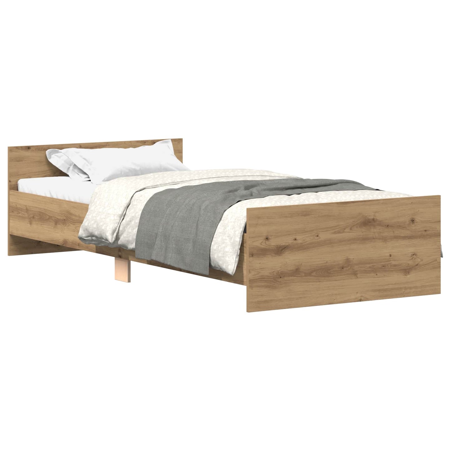 Bed Frame with Headboard Artisan Oak 80 x 200 cm