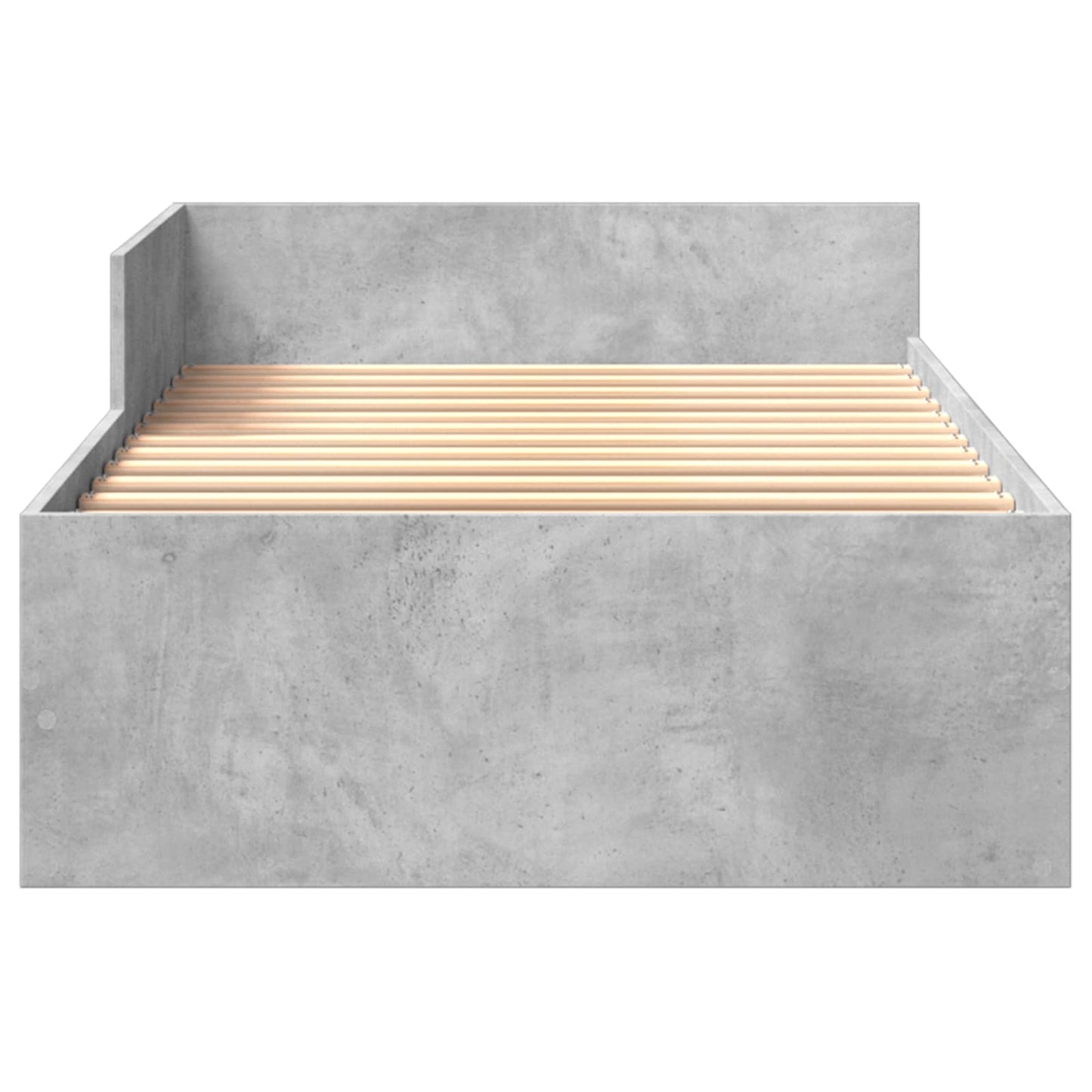 Bed Frame with Headboard Concrete Grey 80 x 200 cm