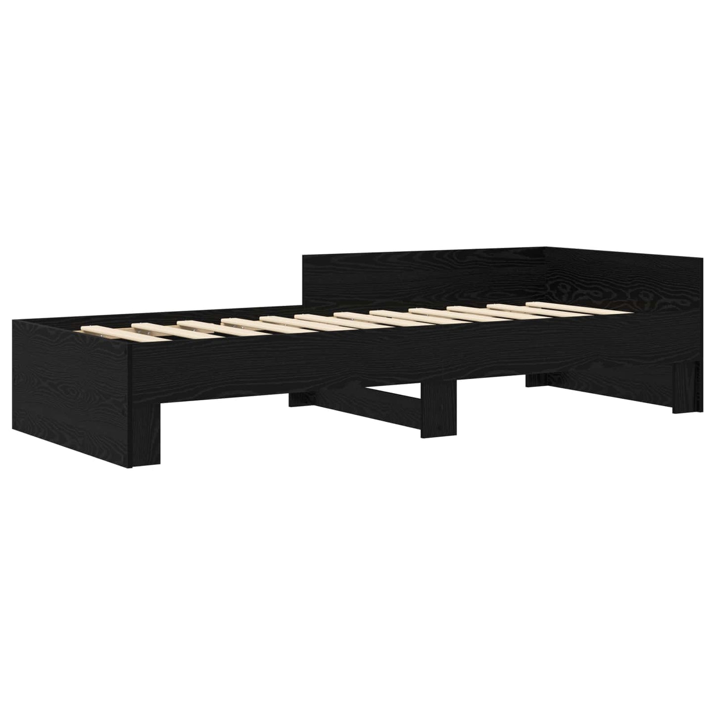 Bed Frame with Headboard Black Oak 80 x 200 cm Engineered Wood