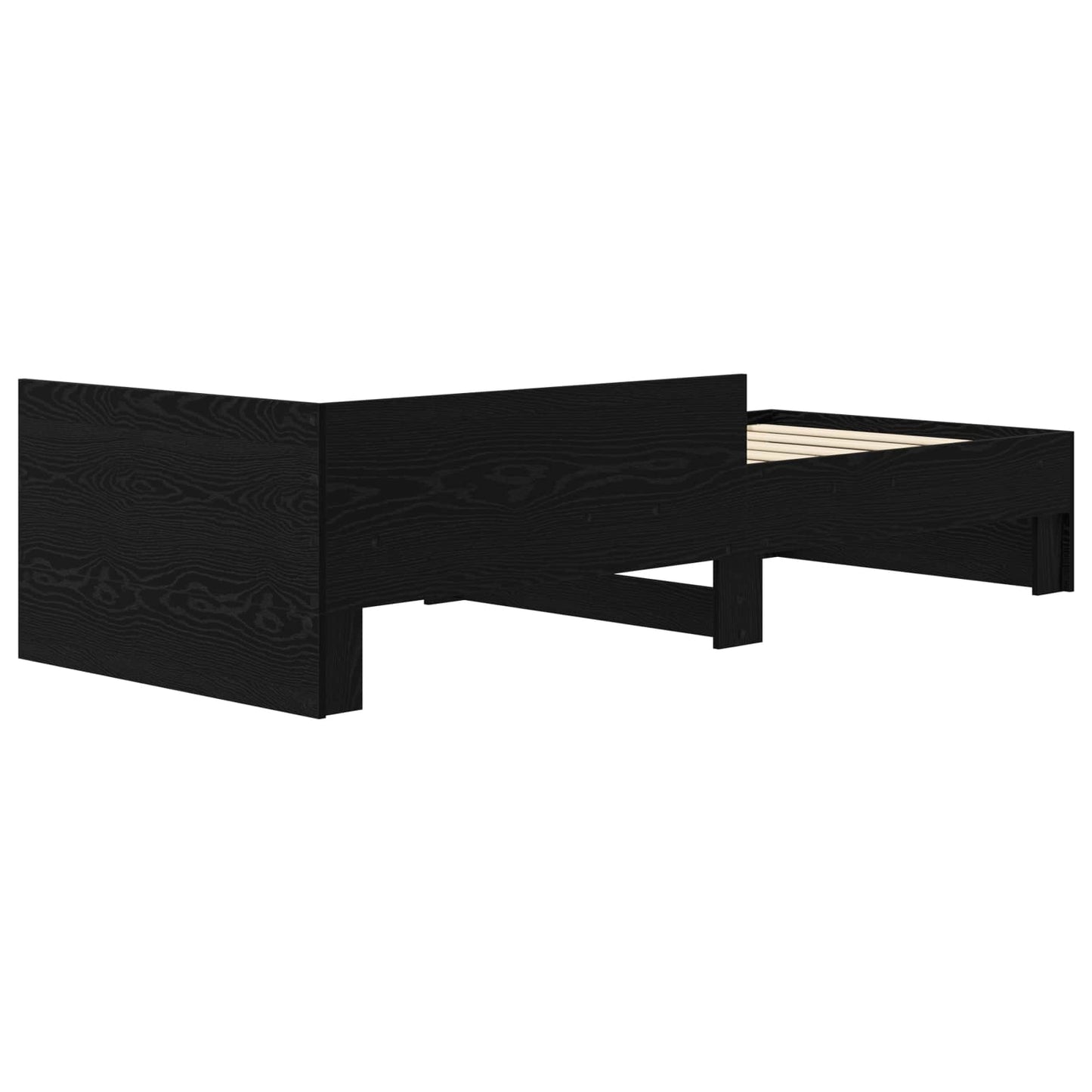 Bed Frame with Headboard Black Oak 80 x 200 cm Engineered Wood