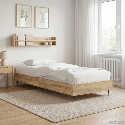 Bed Frame Sonoma Oak 80 x 200 cm Engineered Wood