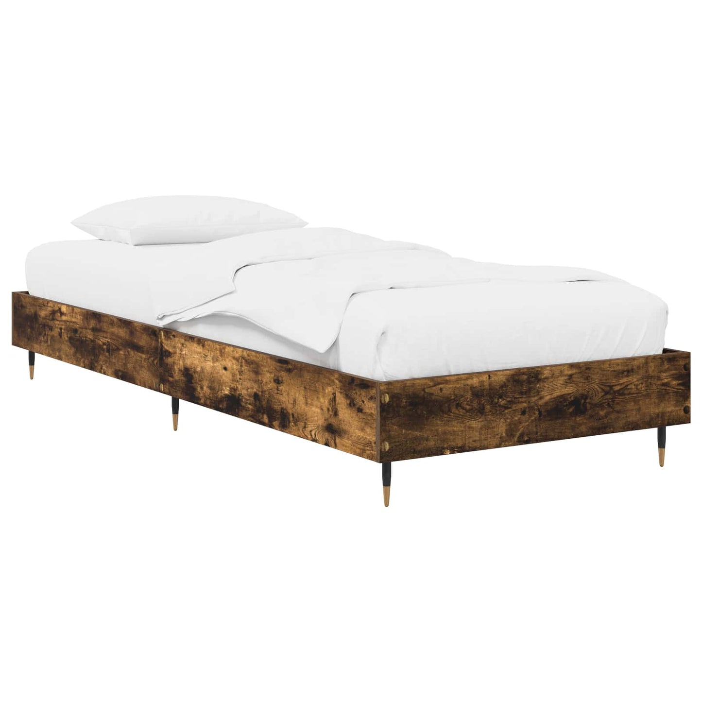 Bed Frame Smoked Oak 80 x 200 cm Engineered Wood