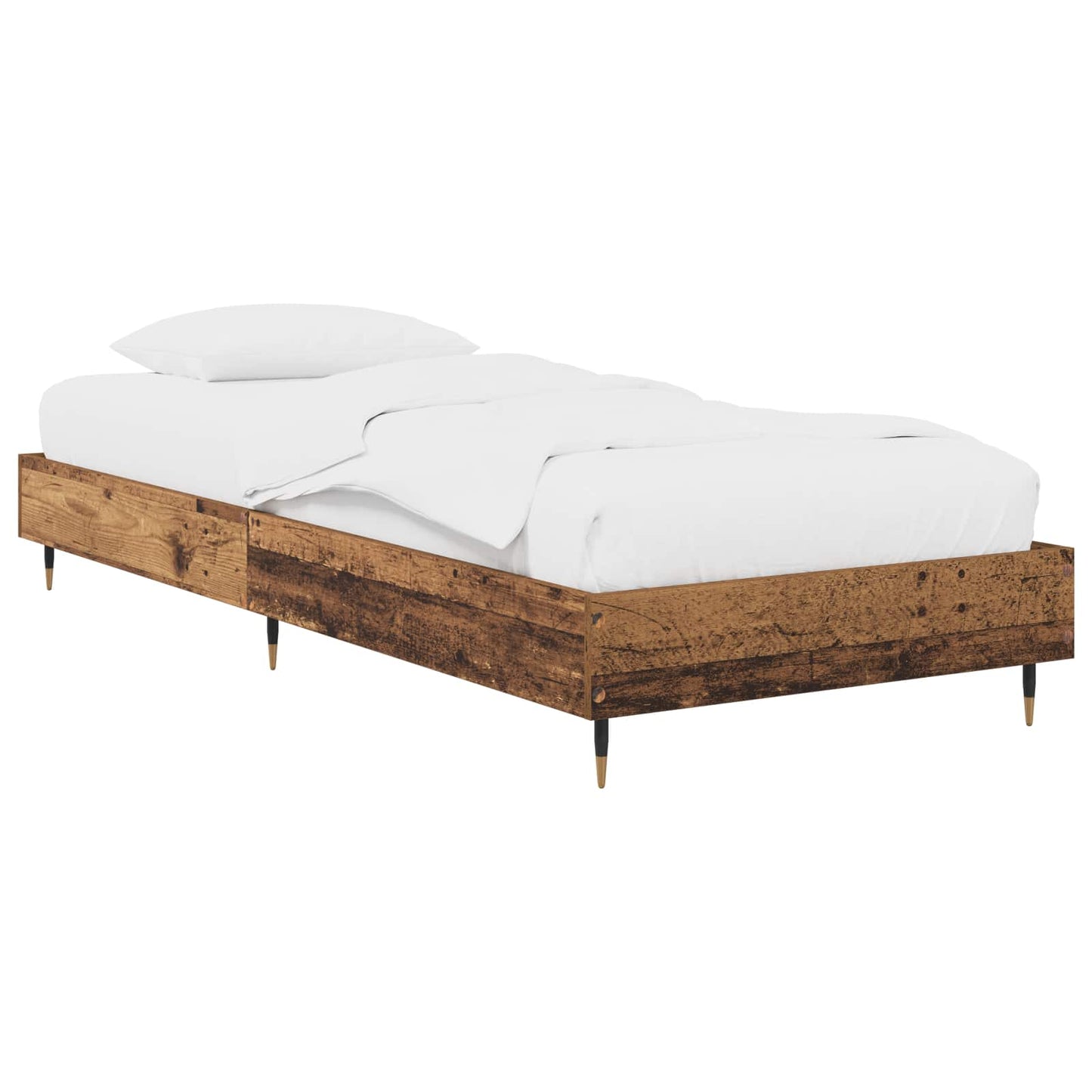 Bed Frame Old Wood 80 x 200 cm Engineered Wood