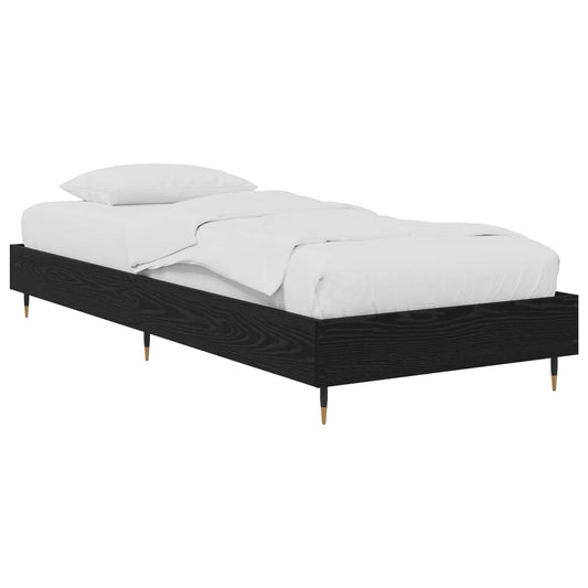 Bed Frame Black Oak 80 x 200 cm Engineered Wood