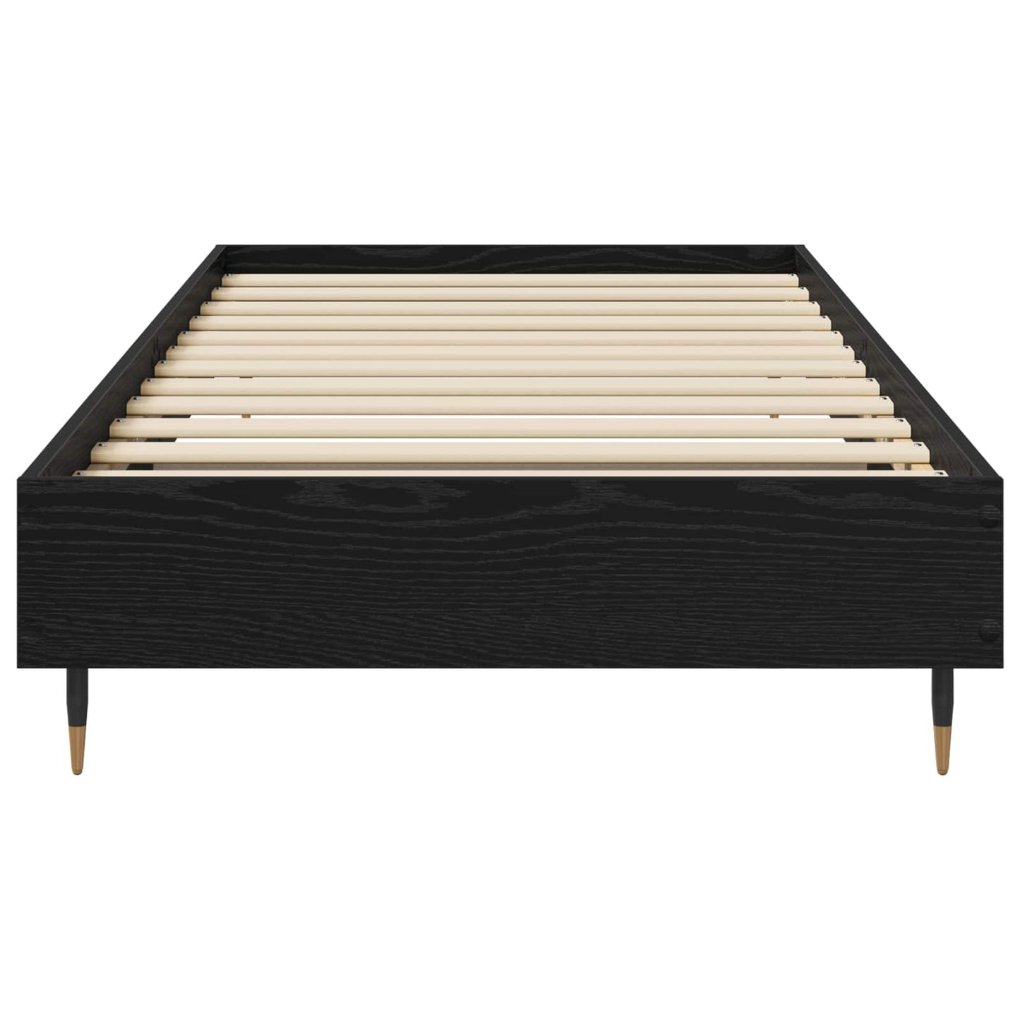 Bed Frame Black Oak 80 x 200 cm Engineered Wood
