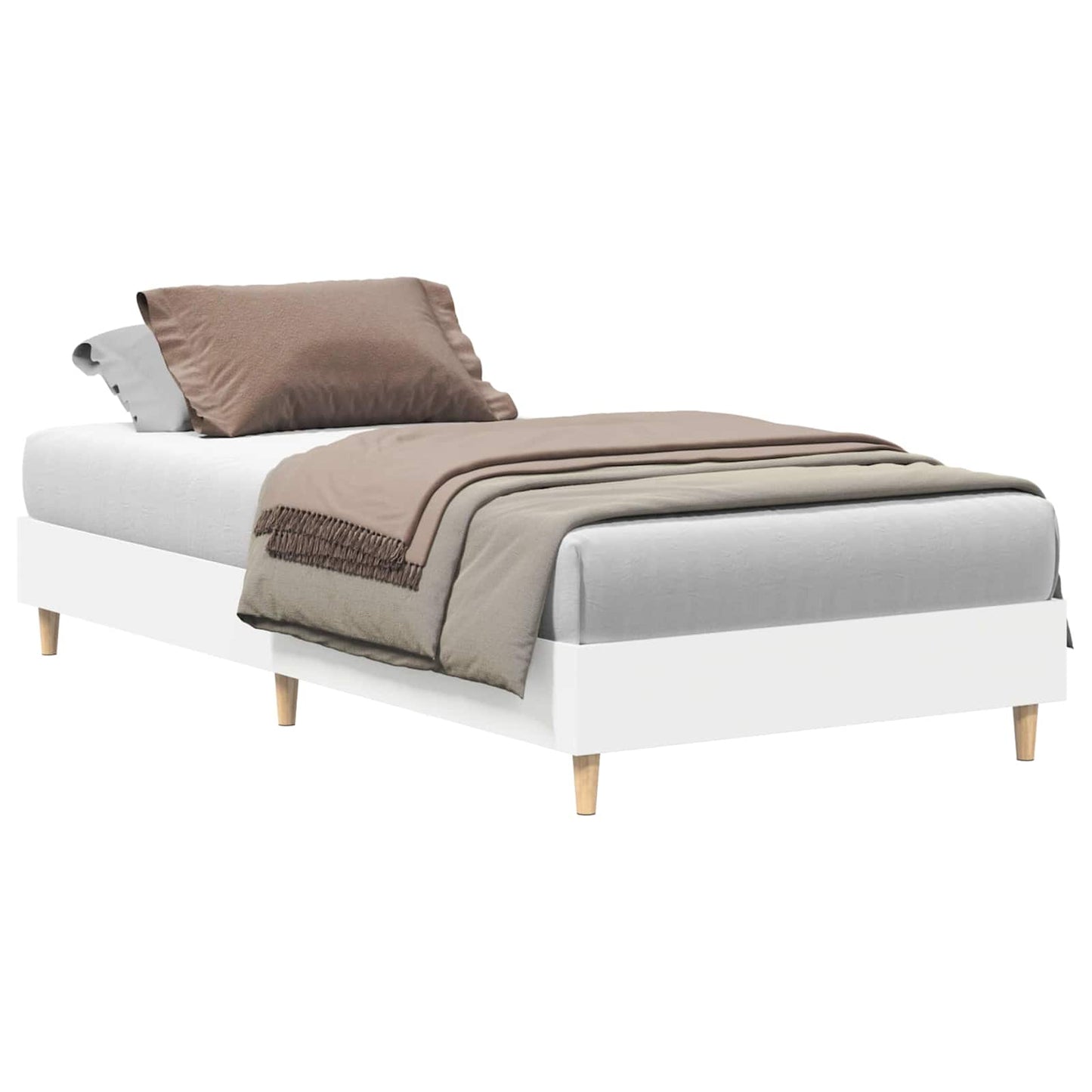 Bed Frame White 80 x 200 cm Engineered Wood
