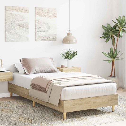 Bed Frame Sonoma Oak 80 x 200 cm Engineered Wood