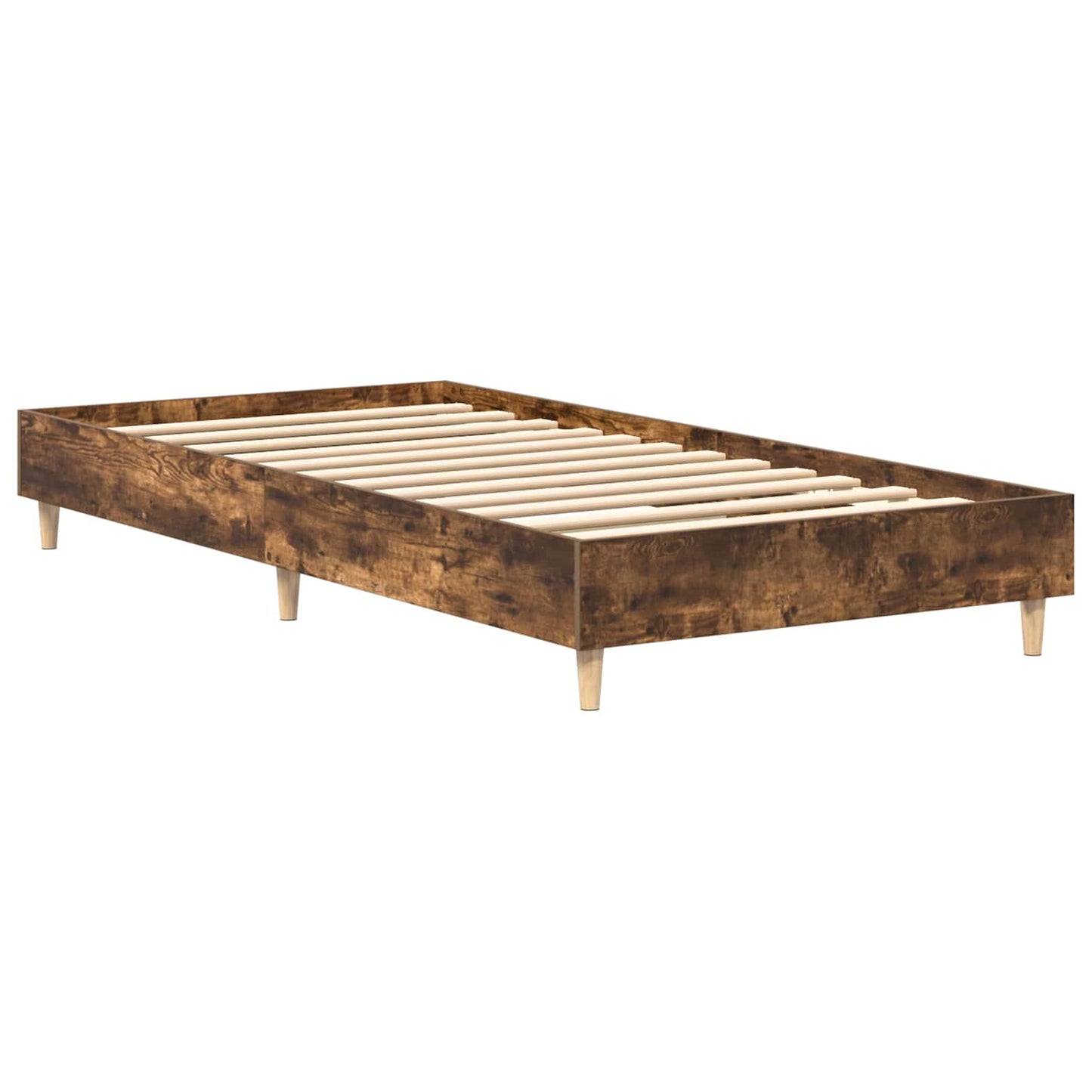 Bed Frame Smoked Oak 80 x 200 cm Engineered Wood