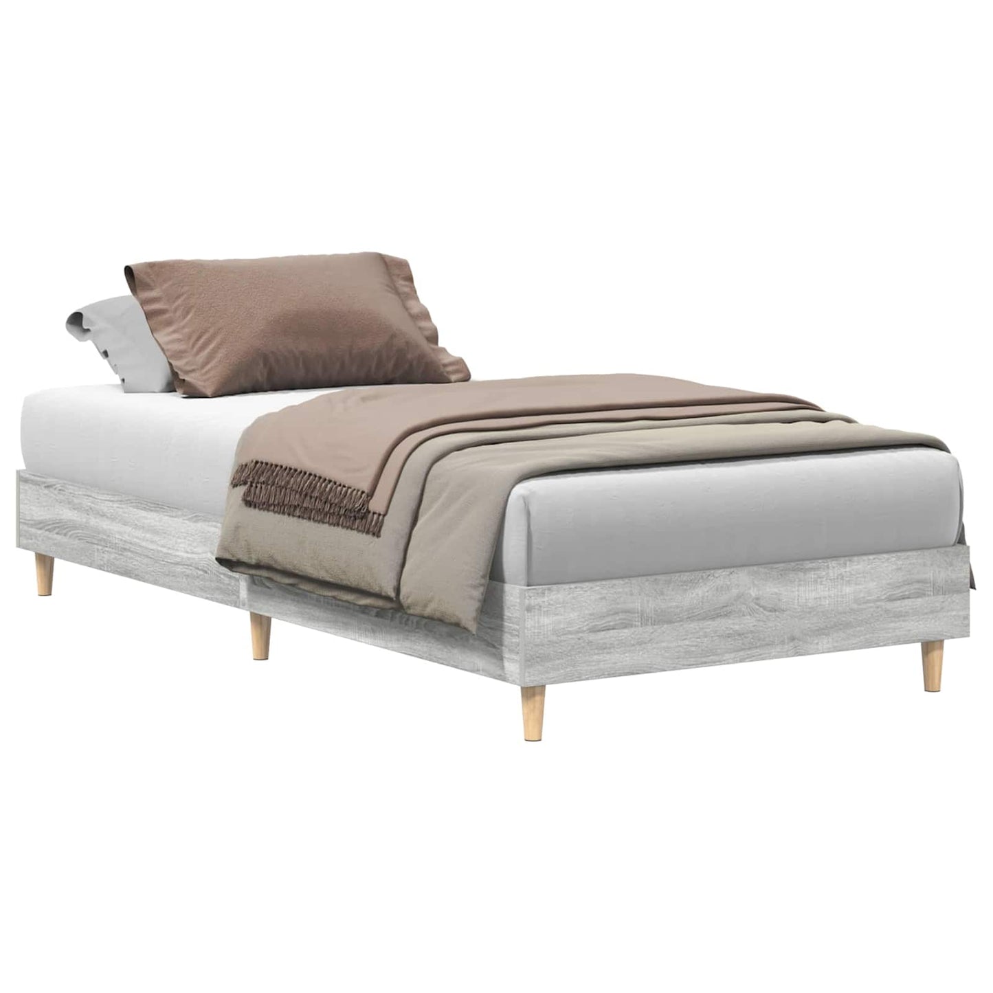 Bed Frame Grey Sonoma 80 x 200 cm Engineered Wood